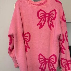Pink Bow Sweater